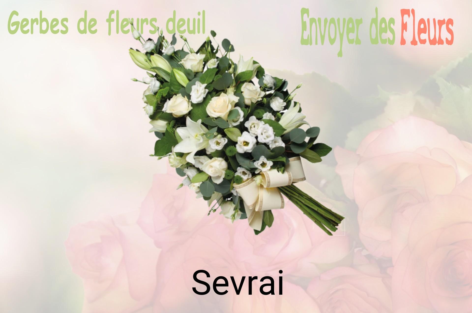 Gerbe de fleurs de deuil livrée à Sevrai
